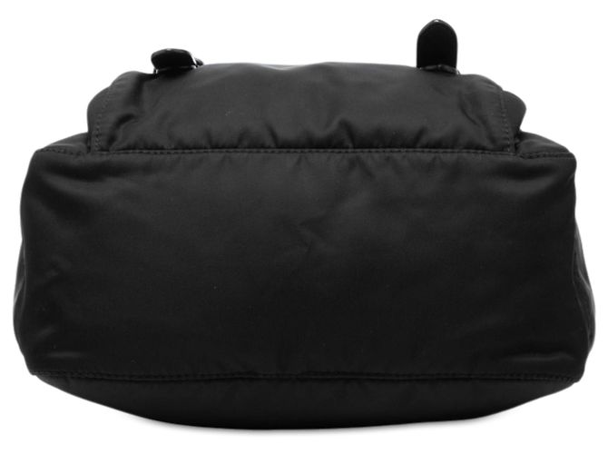 Sac messager Prada Tessuto Zip à double boucle noir - vue 3