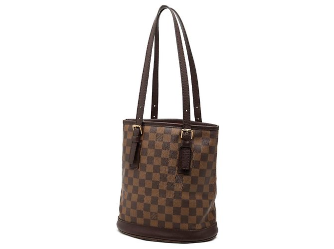 Bucket Borsa Secchiello Louis Vuitton Damier Ebene Marais Marrone - vista 2