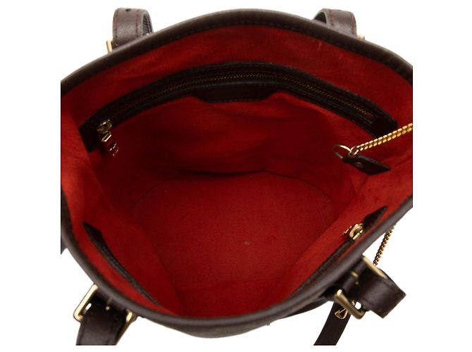 Bucket Borsa Secchiello Louis Vuitton Damier Ebene Marais Marrone - vista 4