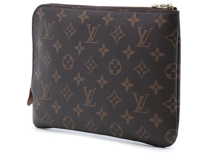 Borsa a Clutch Louis Vuitton Monogram Etui Voyageur PM Marrone - vista 2
