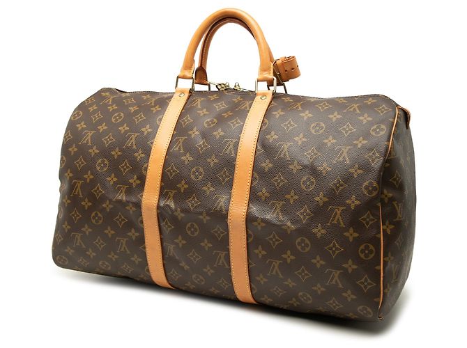Borsa da viaggio Louis Vuitton Monogram Keepall 50 Marrone - vista 2