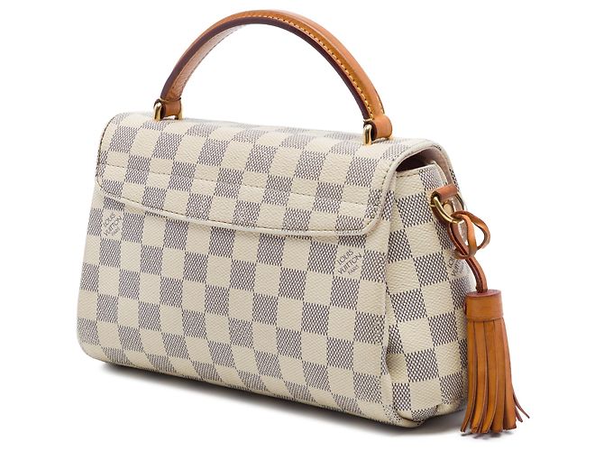 Borsa Satchel Louis Vuitton Damier Azur Croisette Bianca Bianco - vista 2