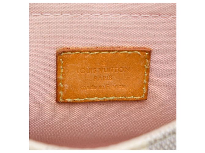 Borsa Satchel Louis Vuitton Damier Azur Croisette Bianca Bianco - vista 5