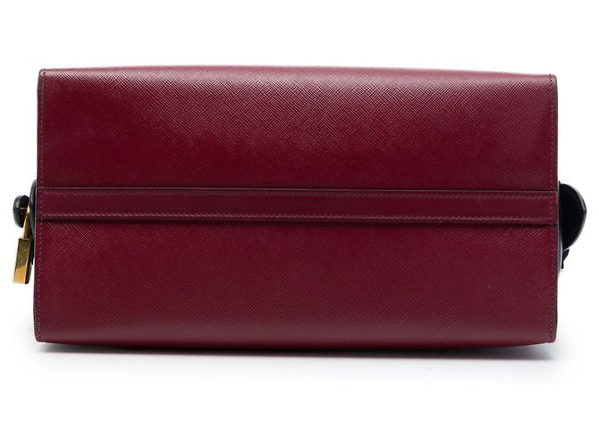 Borsa Esplanade Prada in pelle Saffiano e City Calf rossa Rosso - vista 3