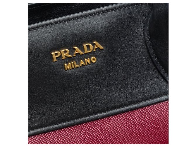 Borsa Esplanade Prada in pelle Saffiano e City Calf rossa Rosso - vista 5