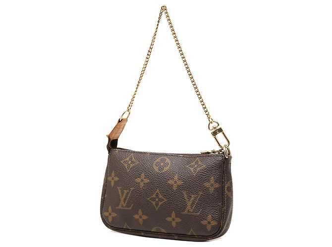Bolsa de Mão Mini Pochette Accessoires Louis Vuitton Monogram Castanha Marrom - vista 2