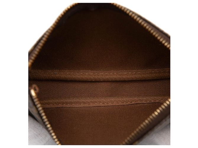 Bolsa de Mão Mini Pochette Accessoires Louis Vuitton Monogram Castanha Marrom - vista 4
