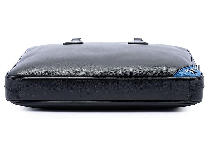 Borsa business Prada Saffiano nera Nero - vista 3