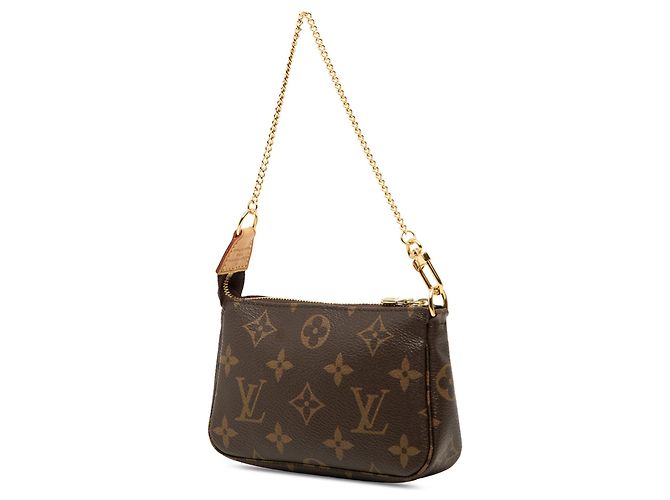 Bolsa de Mão Mini Pochette Accessoires Monogram Louis Vuitton Castanha Marrom - vista 2