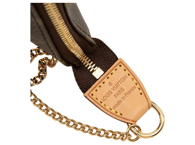 Bolsa de Mão Mini Pochette Accessoires Monogram Louis Vuitton Castanha Marrom - vista 5