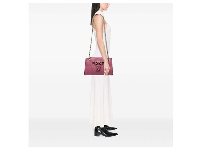 Borsa a tracolla Gucci Emily Large Guccissima Rosa - vista 5