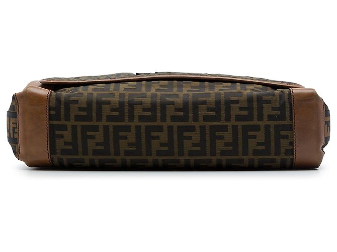 Borsa a tracolla Fendi Zucca Canvas FF marrone - vista 3