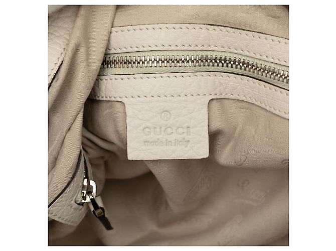 Tote Gucci Large Leather Bamboo Bar Bianco - vista 5