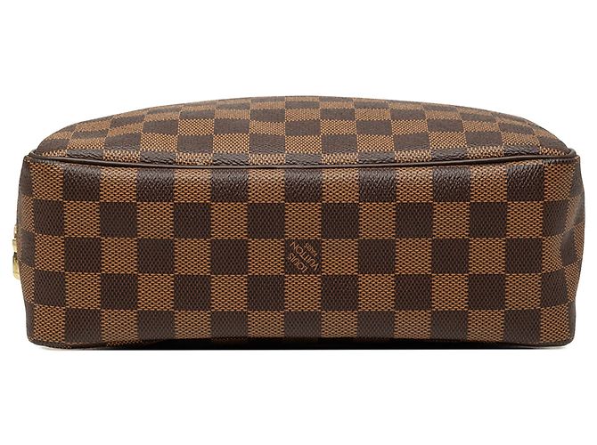 Borsa a pochette Louis Vuitton Damier Ebene Trousse Toilette 25 Marrone - vista 3