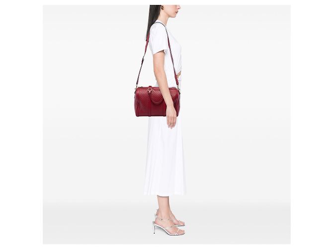Borsa Boston Joy Medium Microguccissima rossa Gucci Rosso - vista 5