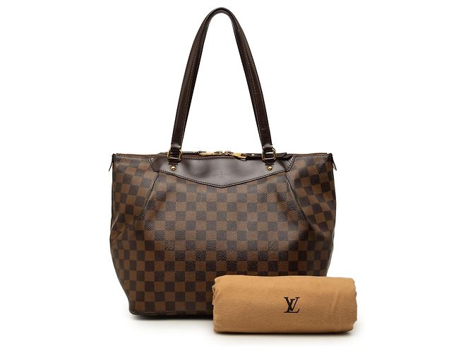 Borsa a Tracolla Louis Vuitton Damier Ebene Westminster GM Marrone - vista 8