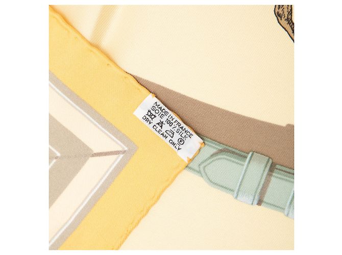 Foulard di seta Hermès Couvertures Et Tenues De Jour marrone 90 - vista 4