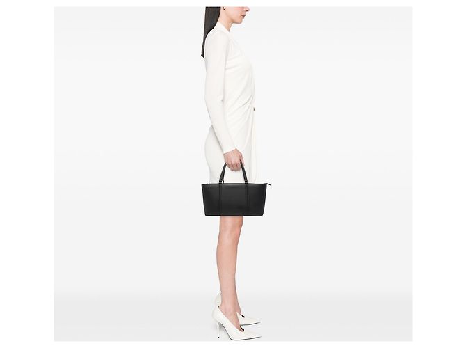 Borsa tote Burberry in pelle nera Nero - vista 6