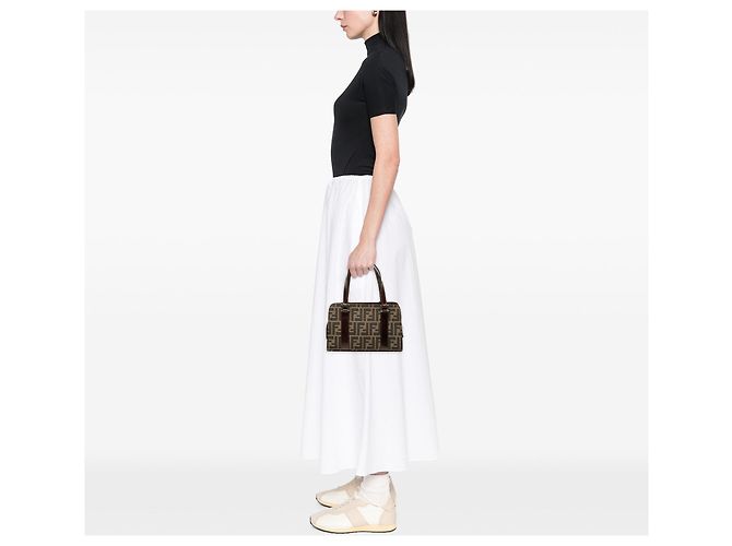 Borsa Fendi Zucca Canvas marrone - vista 6