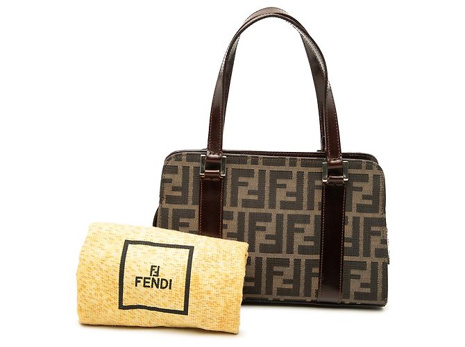 Borsa Fendi Zucca Canvas marrone - vista 7