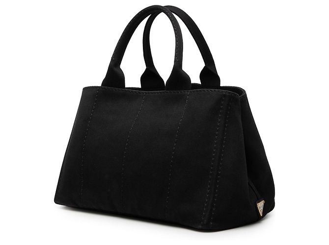Prada Canvas Canapa Logo Tote Satchel schwarz - Ansicht 2