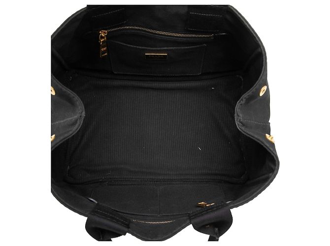Prada Canvas Canapa Logo Tote Satchel schwarz - Ansicht 4