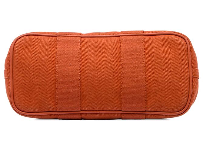 Bolsa Hermès Valparaiso PM em Toile e Swift Laranja - vista 3