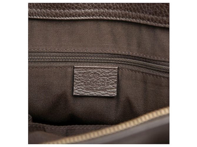 Bamboo Bolsa Satchel Gucci em couro de bezerro marrom com tassel de bambu - vista 5