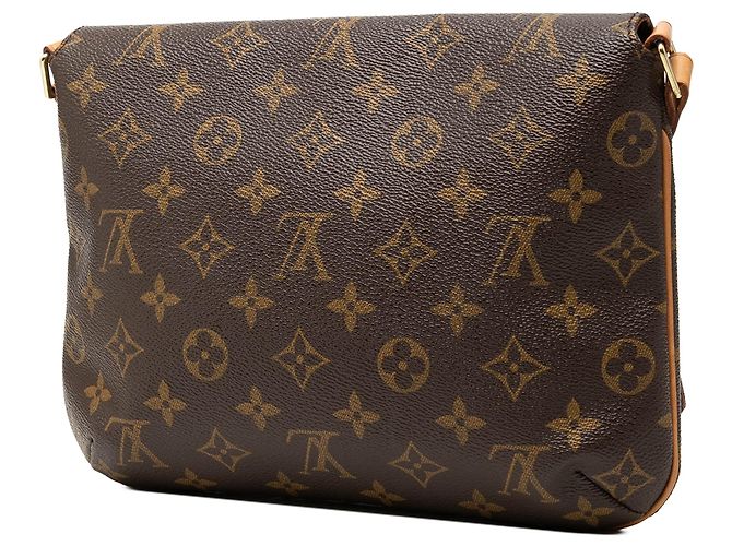 Bolsa de Ombro Louis Vuitton Monogram Musette Tango Castanha com Alça Curta Marrom - vista 2