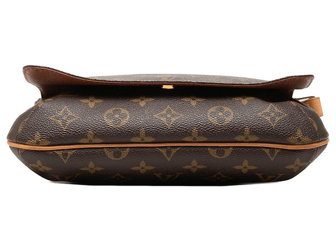 Bolsa de Ombro Louis Vuitton Monogram Musette Tango Castanha com Alça Curta Marrom - vista 3