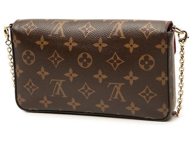 Borsa a tracolla Louis Vuitton Monogram Pochette Felicie Marrone - vista 2