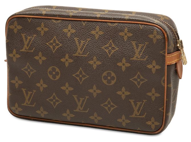 Borsa a pochette Louis Vuitton Monogram Compiegne 23 Marrone - vista 2