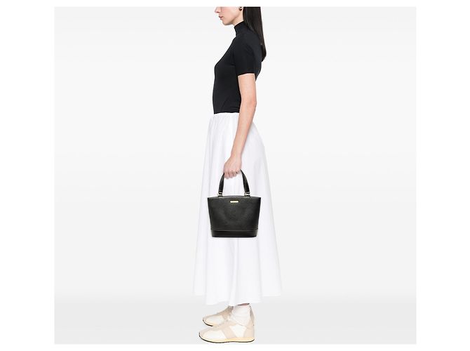 Borsa tote Burberry in pelle nera Nero - vista 6