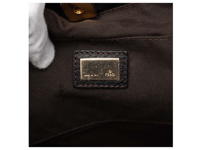 Borsa Tote Fendi Zucchino Canvas Nera Nero - vista 5