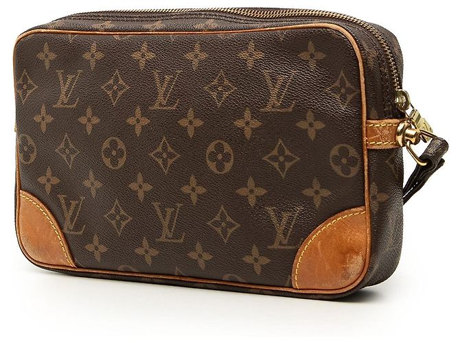 Brown Louis Vuitton Monogram Marly Dragonne GM Clutch Bag - view 2