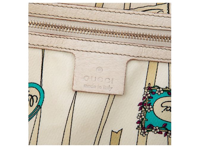 Borsa Tote Gucci GG Canvas Web Jolicoeur Beige - vista 5