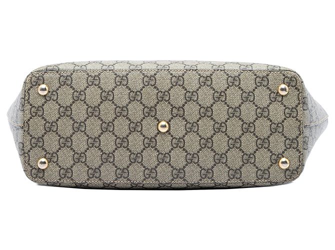 Tote Bag Zip Gucci Medium GG Supreme Linea A Beige - vista 3