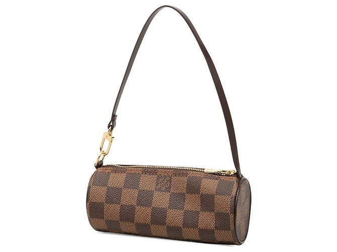 Borsa a mano Louis Vuitton Damier Ebene Papillon Pochette Marrone - vista 2