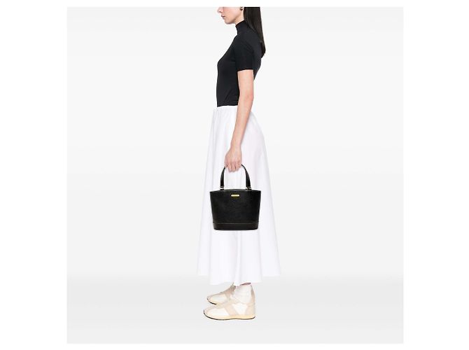 Tote in pelle Burberry nera Nero - vista 6