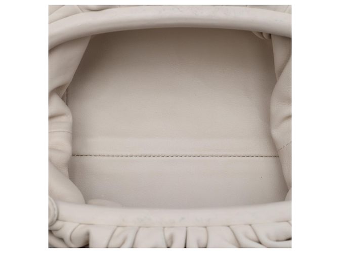 Borsa a tracolla The Mini Pouch in nappa bianca Bottega Veneta Bianco - vista 4