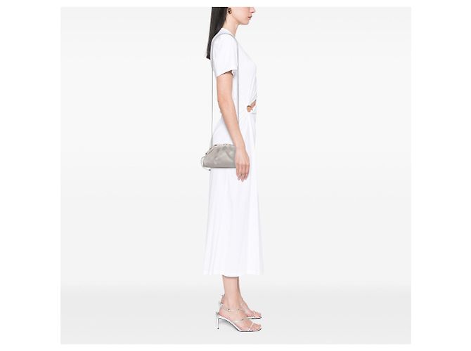 Borsa a tracolla The Mini Pouch in nappa bianca Bottega Veneta Bianco - vista 6