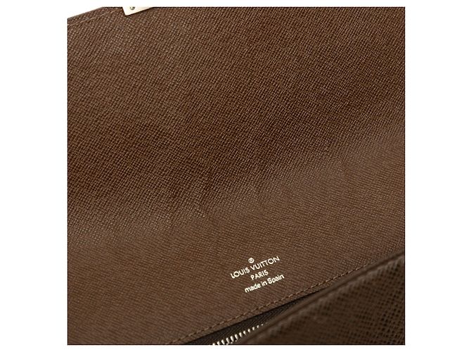 Borsa a Pochette Louis Vuitton Taiga Selenga Marrone - vista 6
