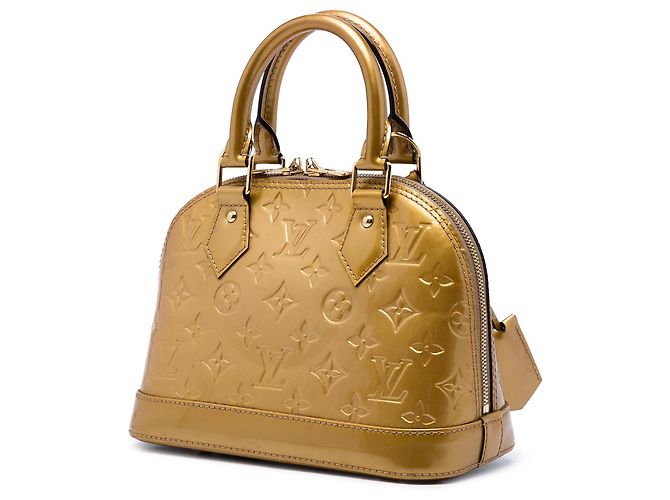 Borsa Satchel Alma BB Louis Vuitton Monogram Vernis Gold D'oro - vista 2