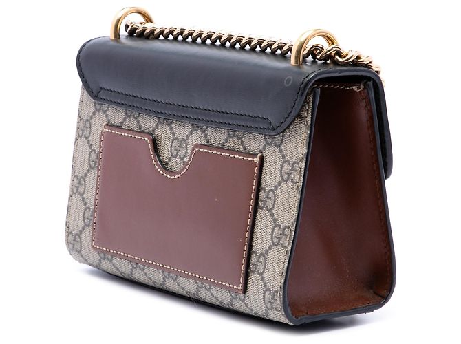 Borsa a Tracolla Gucci Small GG Supreme Padlock Nera Nero - vista 2