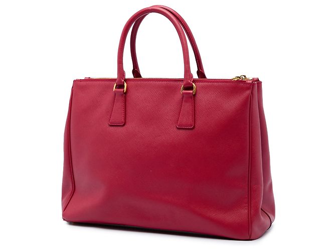 Prada Large Saffiano Lux Galleria Double Zip Tote Rot - Ansicht 2
