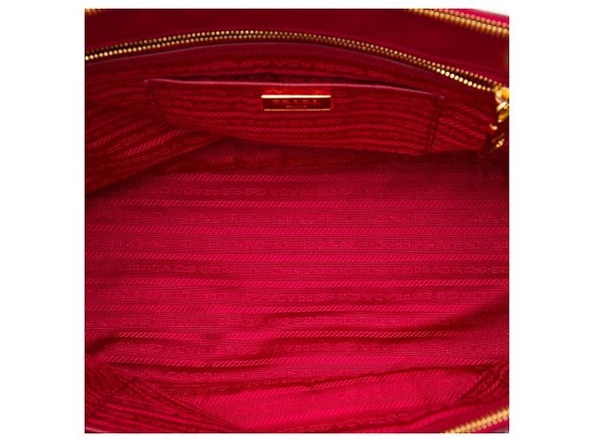 Prada Large Saffiano Lux Galleria Double Zip Tote Rot - Ansicht 4