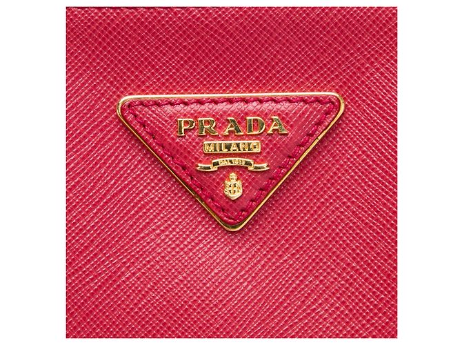 Prada Large Saffiano Lux Galleria Double Zip Tote Rot - Ansicht 5