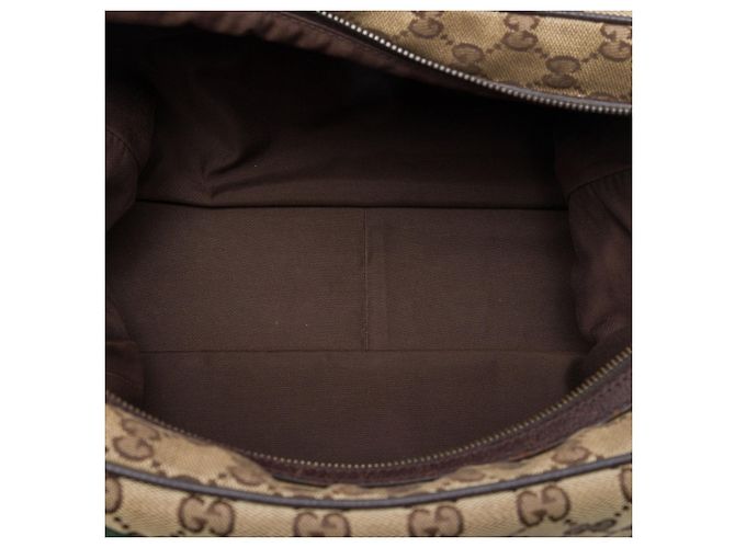 Borsa business Gucci GG Canvas Web beige - vista 4