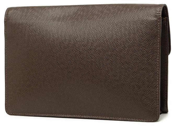 Clutch Louis Vuitton Taiga Belaia Marrón Castaño - vista 2