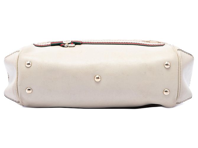 Borsa Mayfair Satchel Gucci GG Canvas Web Bianca Bianco - vista 3
